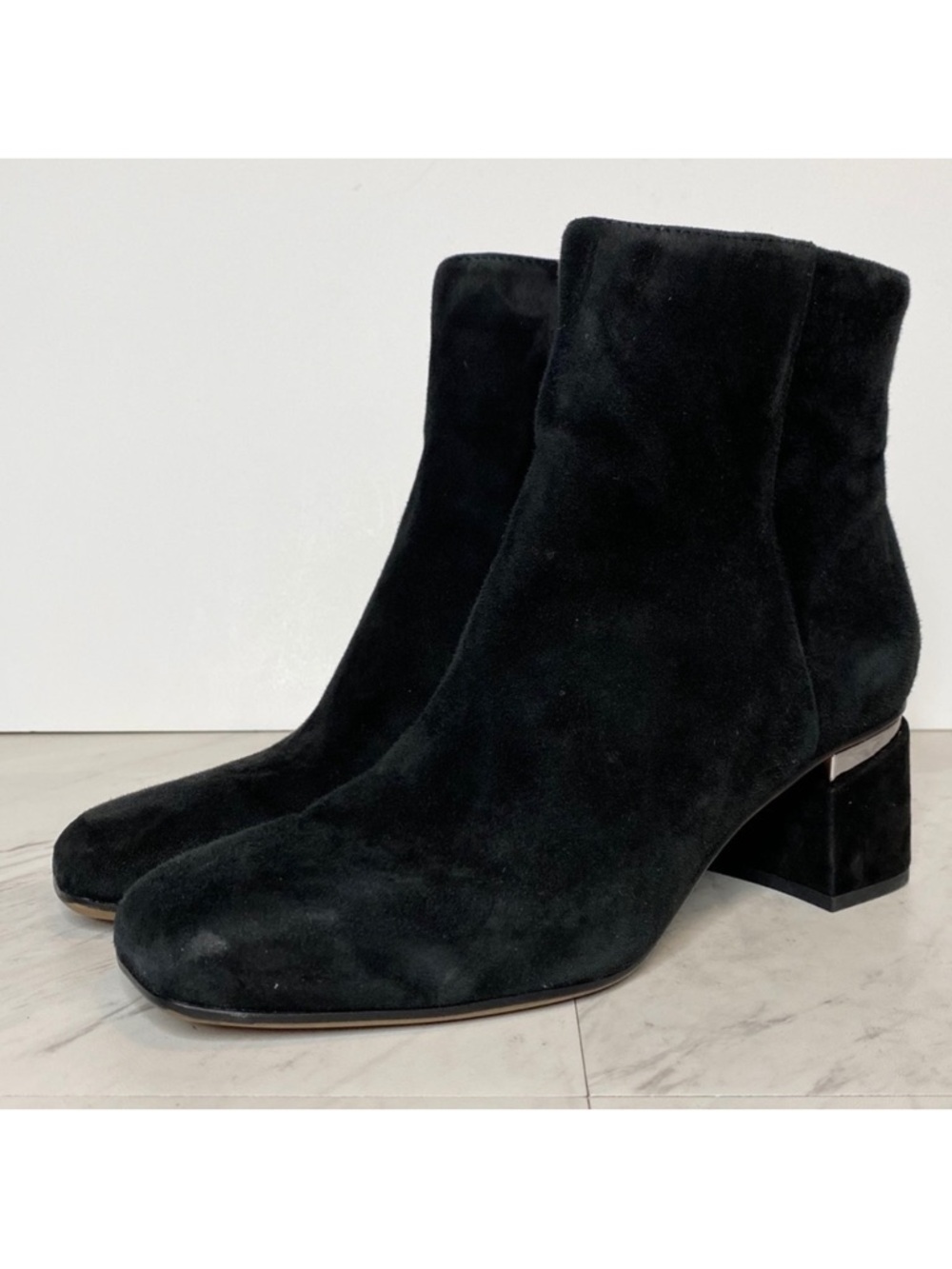 Franco Sarto Marquee Black Suede Bootie 9M